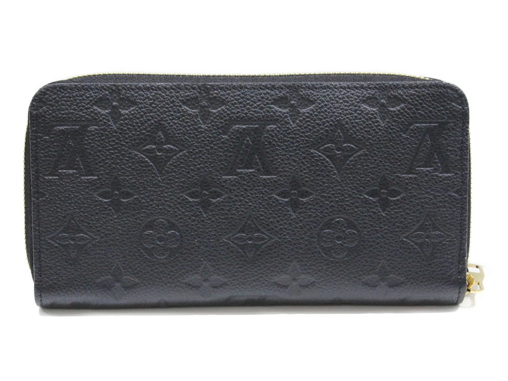 Louis Vuitton Empreinte Black Wallet Long Leather Zippy Black